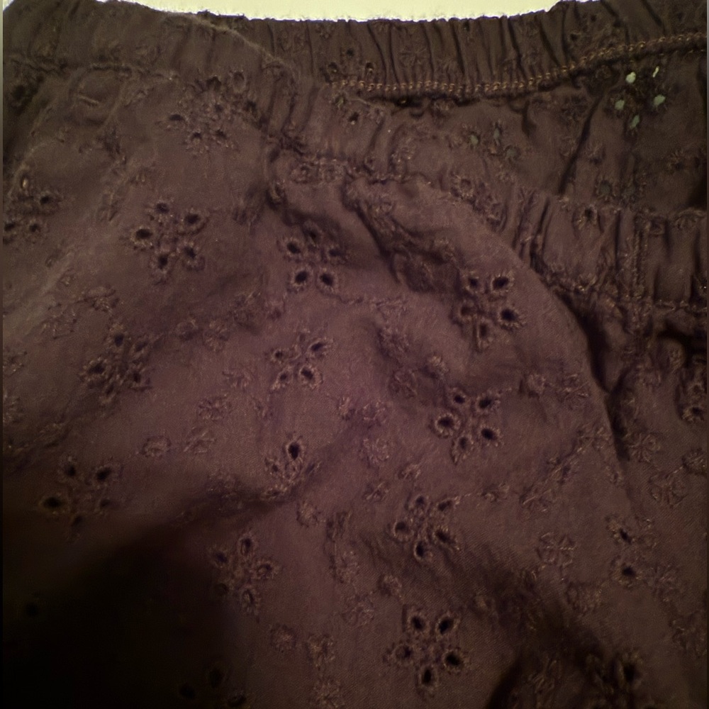 H&M Black Eyelet Lace Low Waisted Pants Size Small - New Without Tags